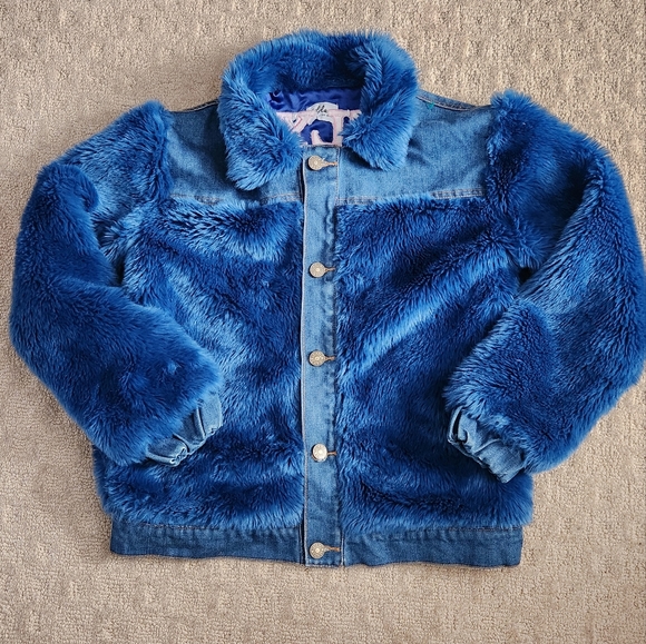 Lola & The Boys CUSTOM "FLY" girl's jean jacket size large / 12 - Picture 10 of 12